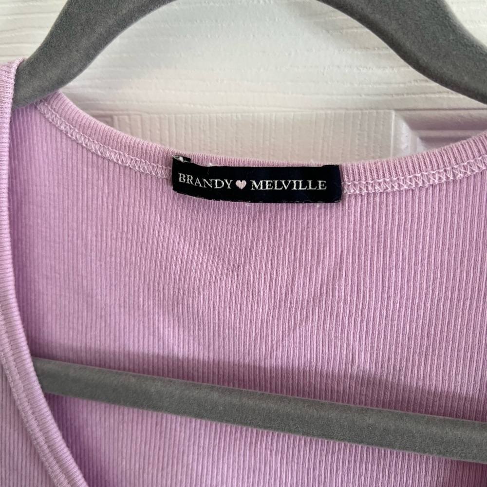 BRANDY MELVILLE Zelly Button Up Short Sleeve Cute Fitted Top - Picture 13 of 14
